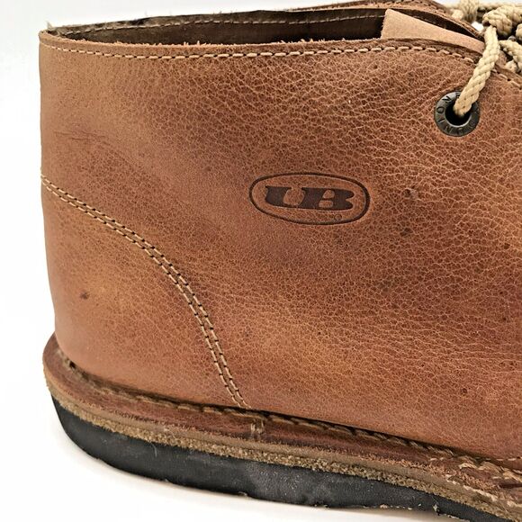 UnionBay Brown Leather Chukka Boots Men\'s 11 Ankle Mid Top Lace-Up Desert Shoes main image 4